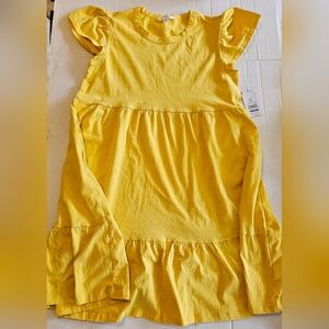 Yellow Ruffled Sleeve Dress